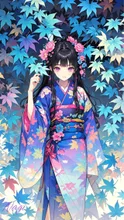 君に染まりし秋 — 紅葉イラストのAIイラスト｜SUPPART