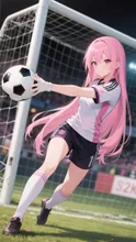 ピンク髪娘💕ワタシがいる限りシュートは入らないわよ？❤️