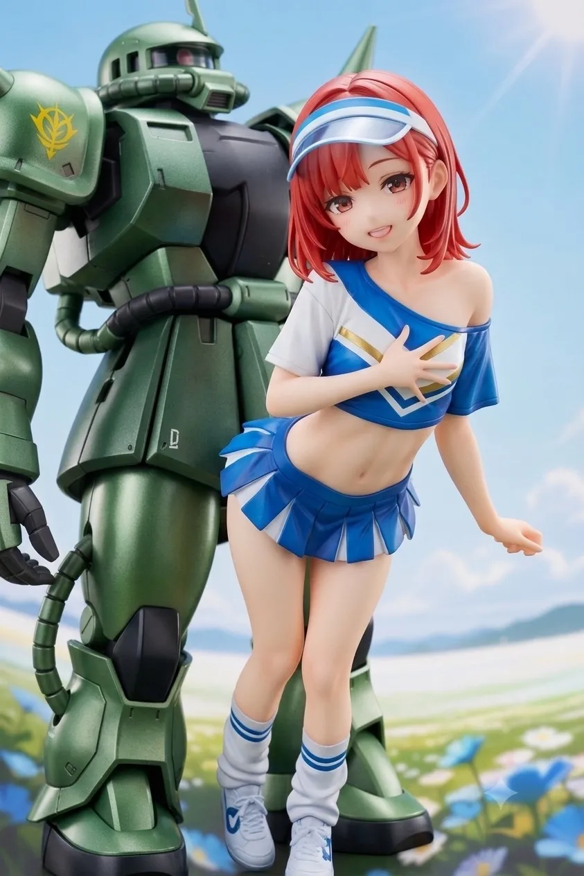 今日を頑張ってる人も、今日は頑張ってない人も、みんなまとめて応援したい、ザクとチアガール！…フィギュア…赤