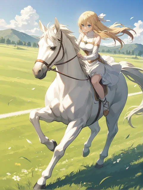 初夢に白馬に乗る夢を見る彼女