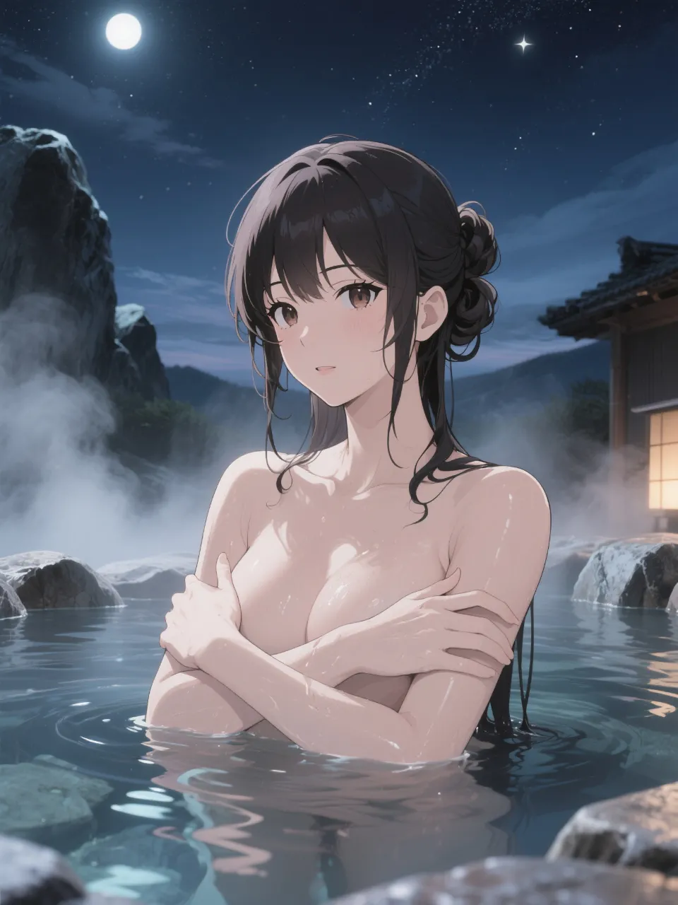 湯気の向こうにはなっていないけど…