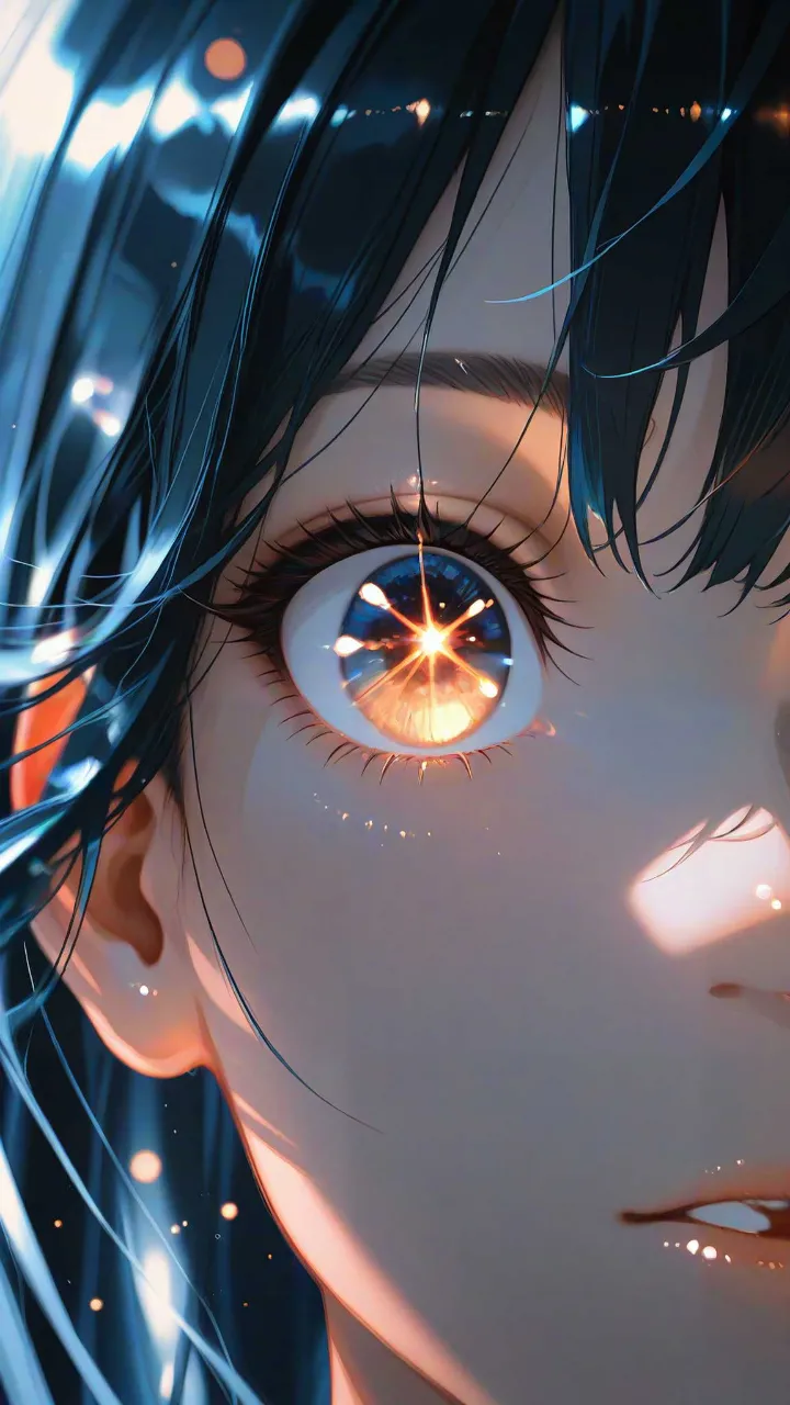 きらめく花火と浴衣・クーデレ少女