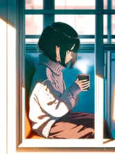 コーヒーを飲む