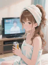お風呂あがりにつまらない番組(ㆆωㆆ)