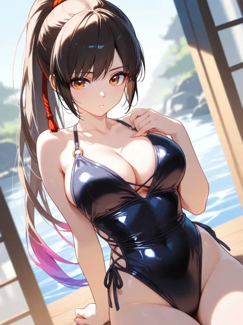 なんで水着?ま、いいか。