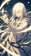 白髪の長髪魔法使い