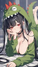 🦖部屋着のセンスが終わってるツインテちゃん🦖 — 布武さんのAIイラスト