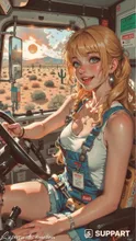 Truck Girl at Dawn