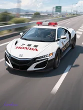 高速を緊急走行中のNSXパトカー
