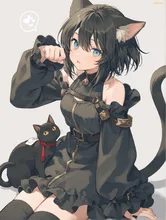 黒猫🐈‍⬛ — 羽継さんのAIイラスト