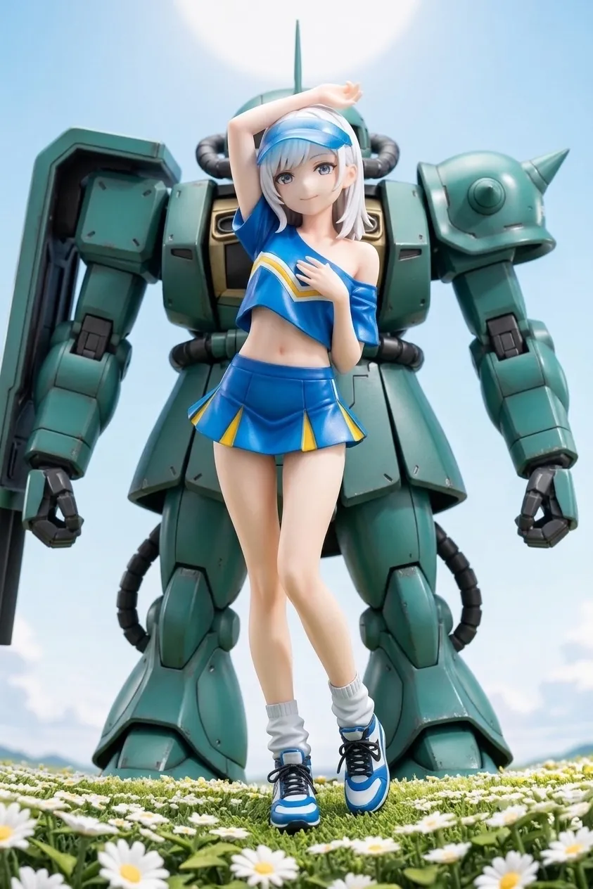 今日を頑張ってる人も、今日は頑張ってない人も、みんなまとめて応援したい、ザクとチアガール！…フィギュア…銀