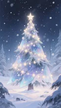 雪の精霊のクリスマスツリー — 精霊イラストのAIイラスト|SUPPART