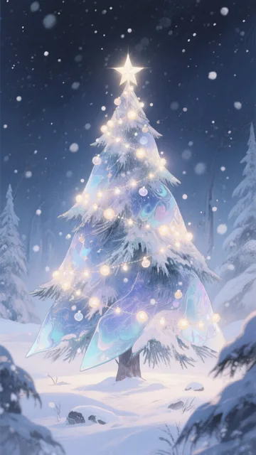 雪の精霊のクリスマスツリー