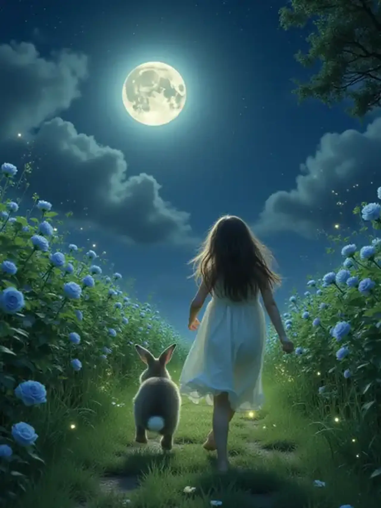 Midnight Moonlit Hop — rei_26さんのAIイラスト
