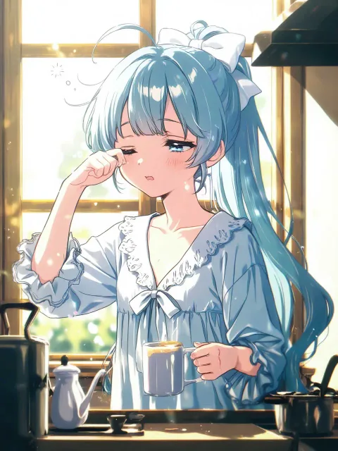 寝巻きブラウス水色ちゃん