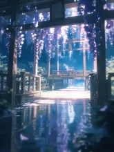 夜の藤棚