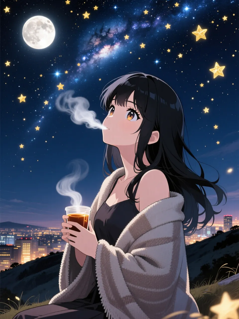 高精度アニメ - 星空デートの彼女 / 詩織