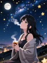 星空デートの彼女·星降る夜のデート の投稿作品