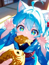 猫又ちゃん — シャムトラの白い悪魔さんのAIイラスト