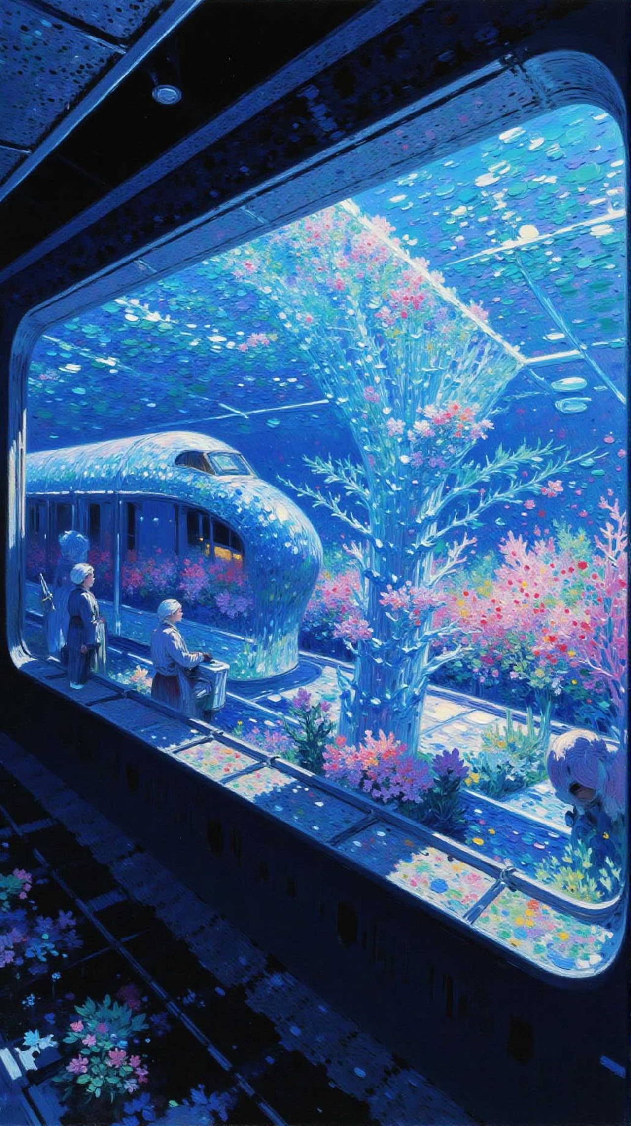 海底新幹線 — Cyber-MさんのAIイラスト