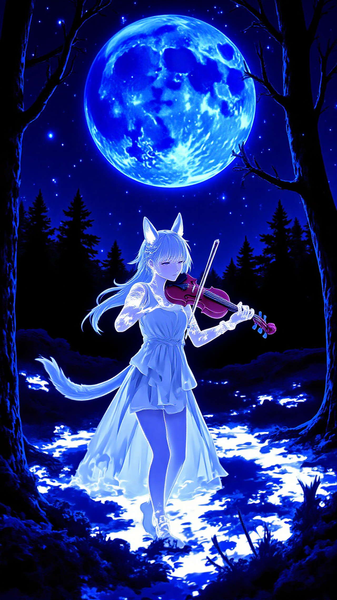 musical 🎼 fox..under blue moon