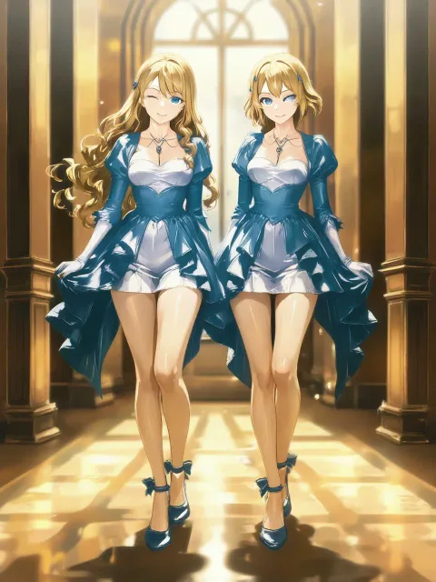 Depict the same woman in a… - 実写風 vs アニメ風