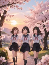 春の帰り道·今宵チャレンジ の投稿作品