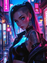 刺青の女の子 — サイバーパンクのAIイラスト|SUPPART