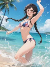 「穂蔵　灯子(ほのぐら　とうこ)」ハワイで水遊び
