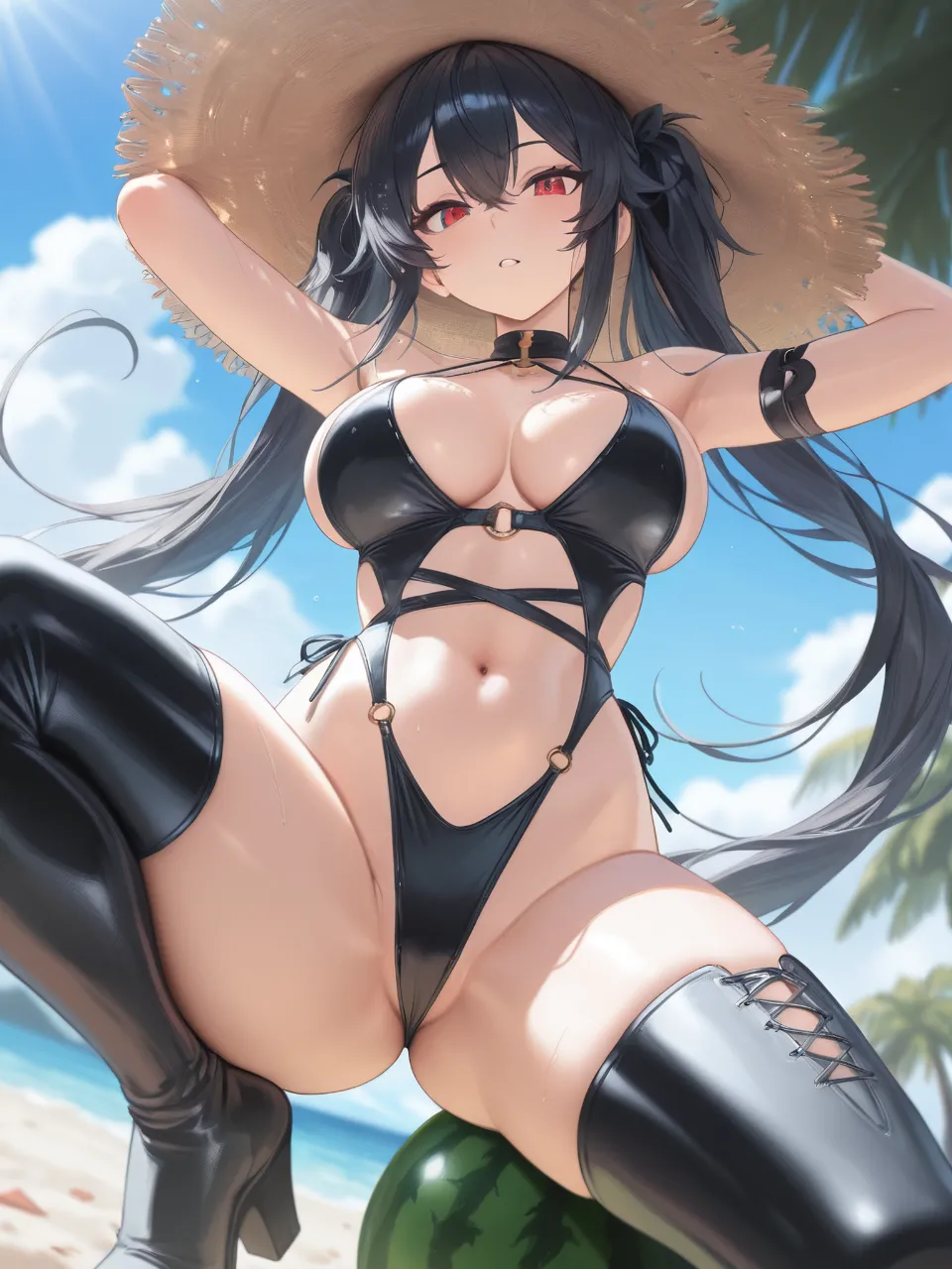 緑の球体と、私の丸い背中