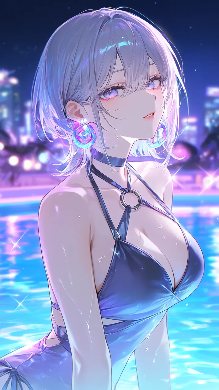 P　泡沫のネオンブルー