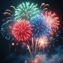 🎆三色花火🎆 — grafaフォローして!!(素直すぎ)さんのAIイラスト