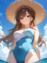 麦わら帽子を被った君は