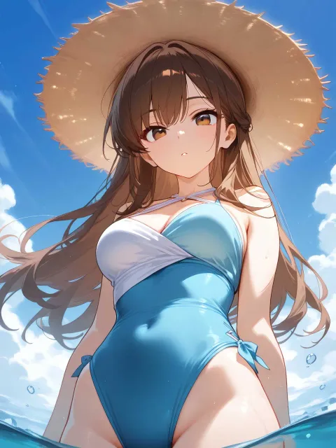麦わら帽子を被った君は
