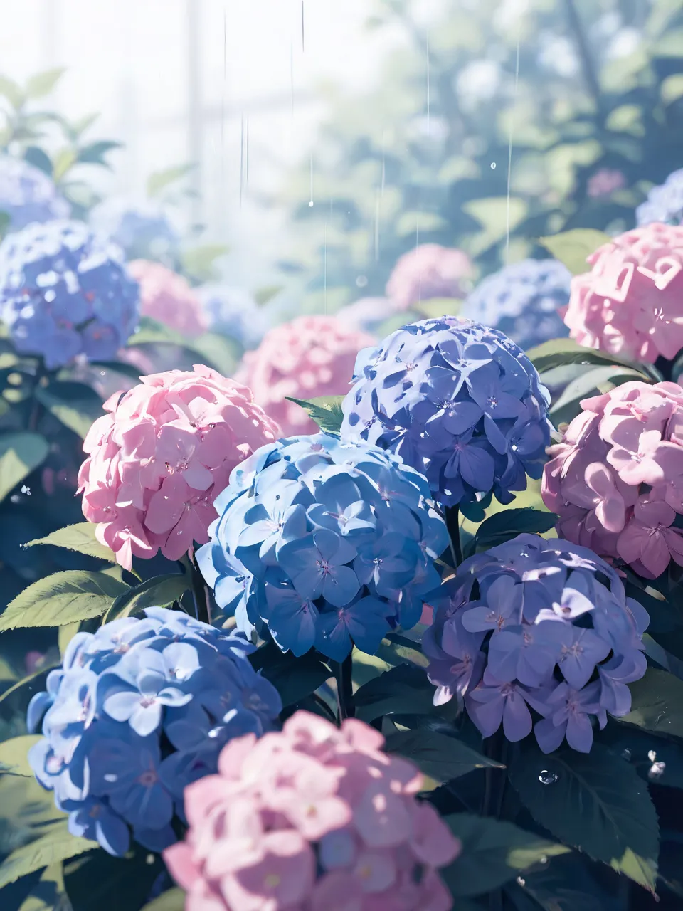 紫陽花アート — saruemonさんのAIイラスト