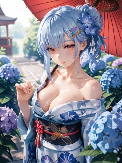 紫陽花の華