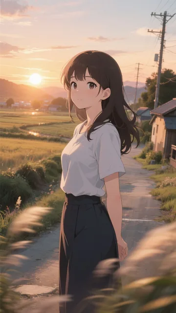 夕暮れの故郷