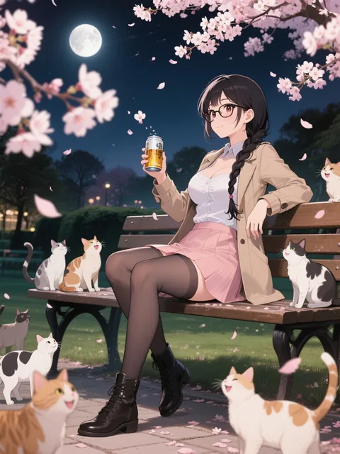 「穂蔵 灯子(ほのぐら 灯子)」夜桜で飲む
