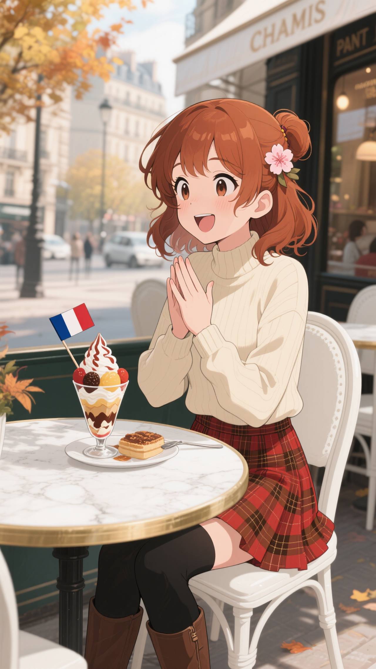フランス シャンゼリゼ通りにて。