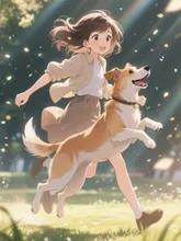 犬と朝の散歩·チャレンジ の投稿作品