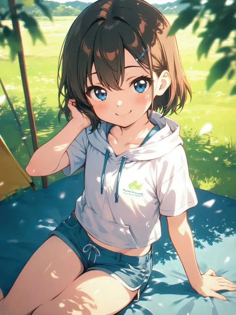 1人の少女、ソロキャンプ - キャンプ女子