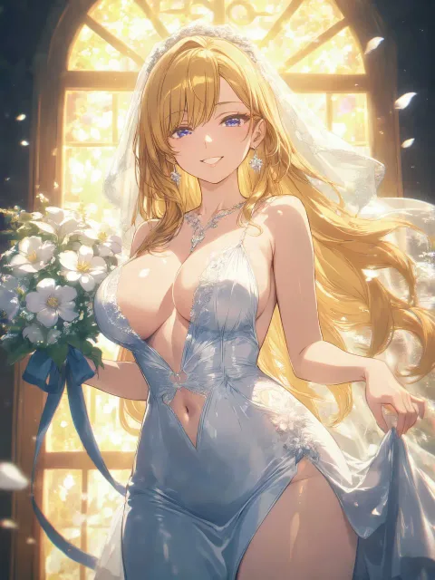 もう少し肌を見せないだ欲しかったと新郎が怒っているけど美しすぎて目が離せない(^.^)