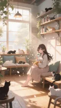猫カフェの午後·チャレンジ の投稿作品