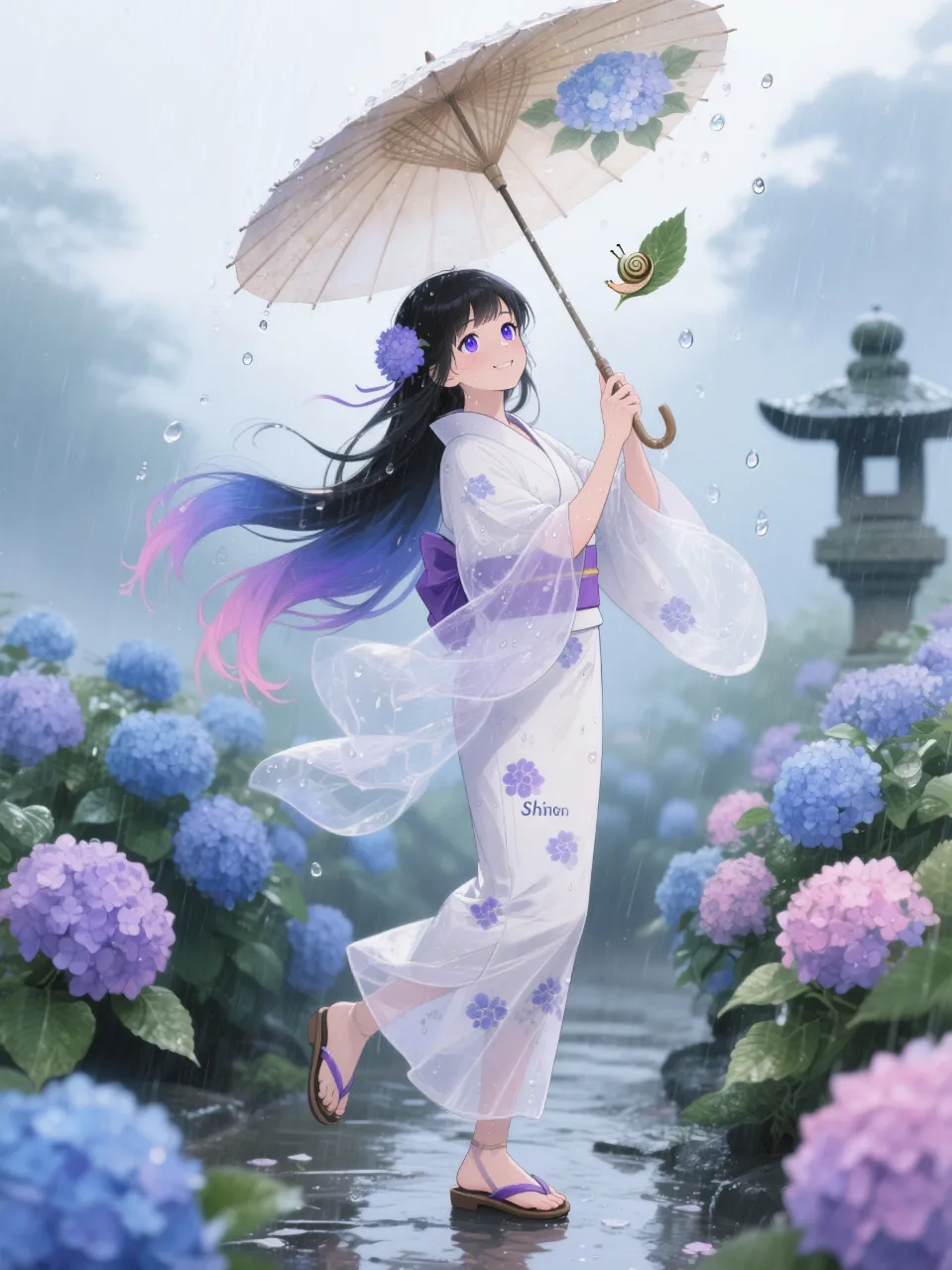紫陽花 — れいんさんのAIイラスト