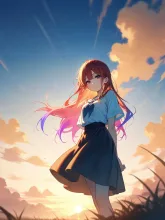 夕日の空