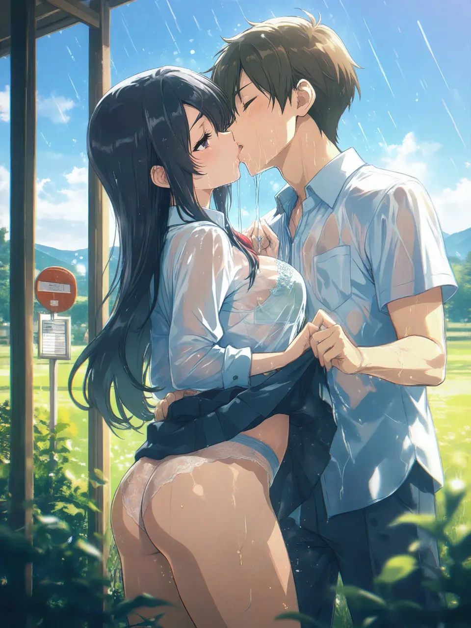 「もう、、ばかっ、、濡れちゃうよ♡」