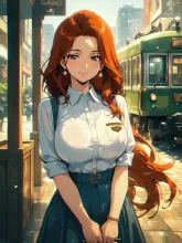レトロな女性