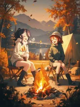 湖畔キャンプ🏕️ — 珈豆さんのAIイラスト