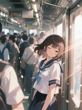朝の満員電車·チャレンジ の投稿作品