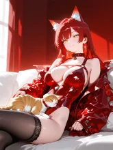 艶シアンの猫と首輪 — 水上雷太さんのAIイラスト